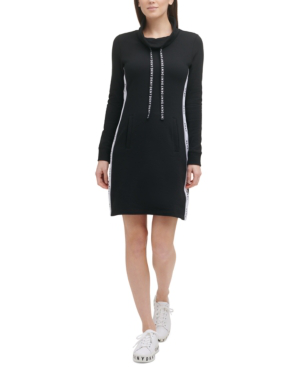 Dkny French Terry Funnel-neck Dress In ...